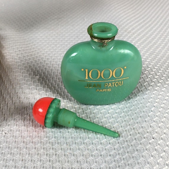 ヴィンテージ ジャン・パトゥ 1000 パリ 小型グリーン香水ボトル