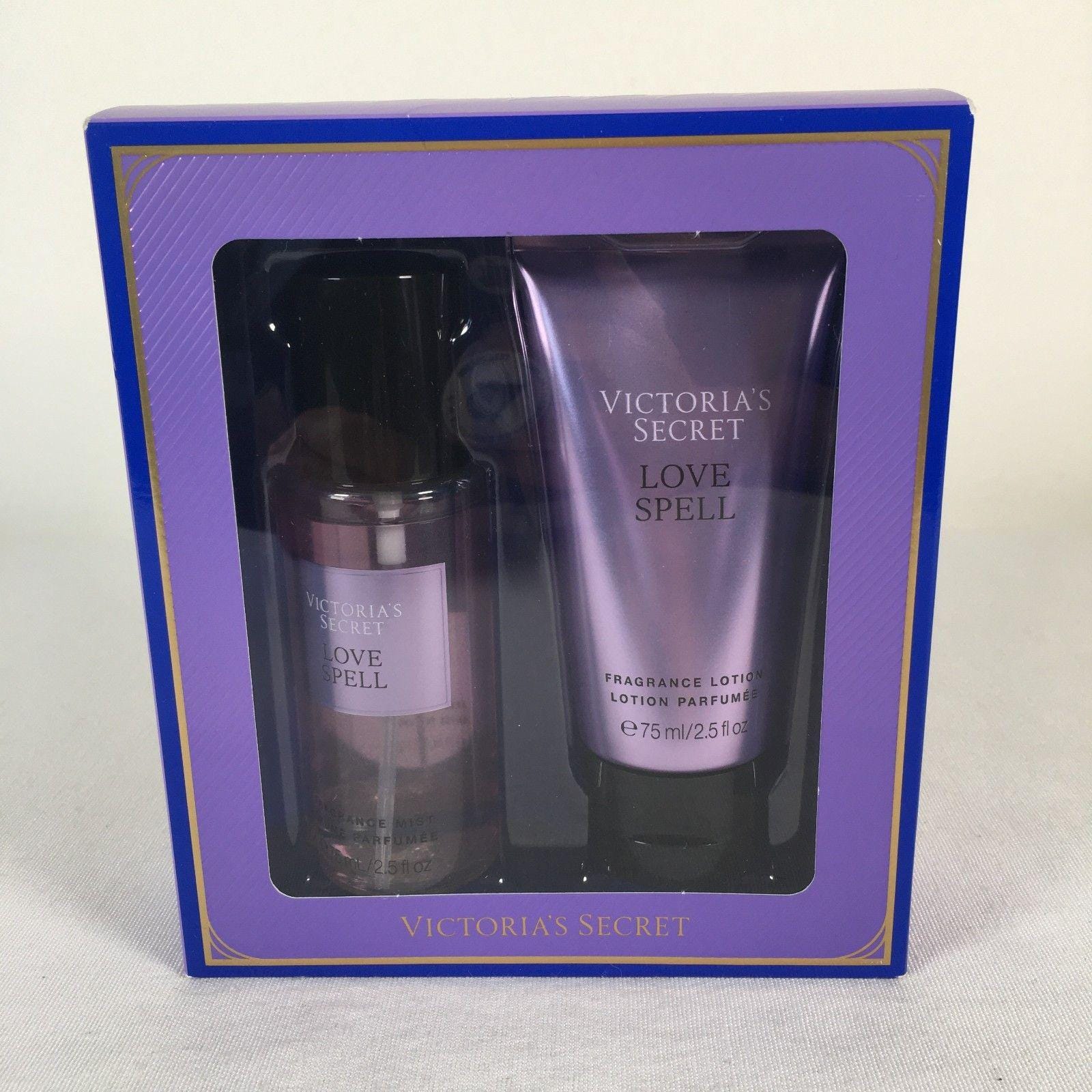 Victoria's Secret Love Spell Gift Set Lotion & Perfumed Spray 2.5