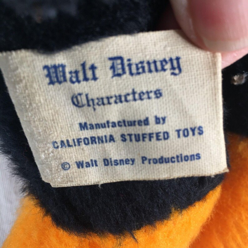 VTG Walt Disney Charaktere Minnie Maus 14"Plüsch Orange Polka Dot Kleid und Schleife Bild 8