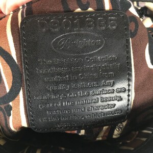 Brighton Black Pebble Leather Tote Shoulder Bag Whipstitch Beige Brown image 13