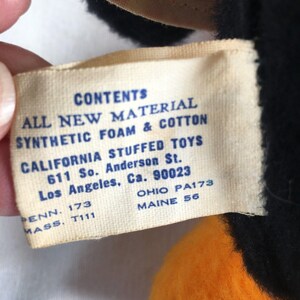 VTG Walt Disney Charaktere Minnie Maus 14"Plüsch Orange Polka Dot Kleid und Schleife Bild 9