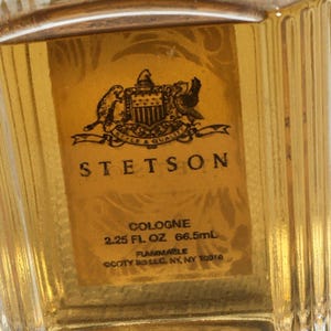 Vintage Stetson Gold Cologne Splash by Coty Gold Foil Label 2.25 fl oz image 4