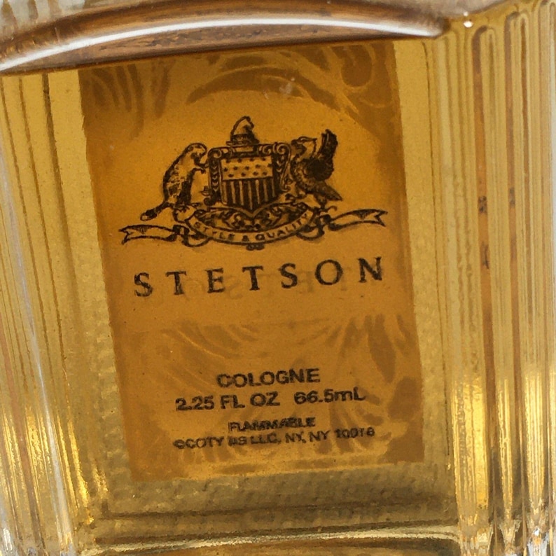 Vintage Stetson Gold Cologne Splash by Coty Gold Foil Label 2.25 fl oz image 4