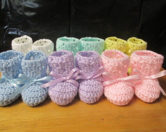 Handmade crochet baby booties | soft shoes | shower gift | size 3 to 6 months