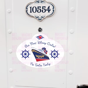 Personalized First Disney Cruise Nametag Magnet