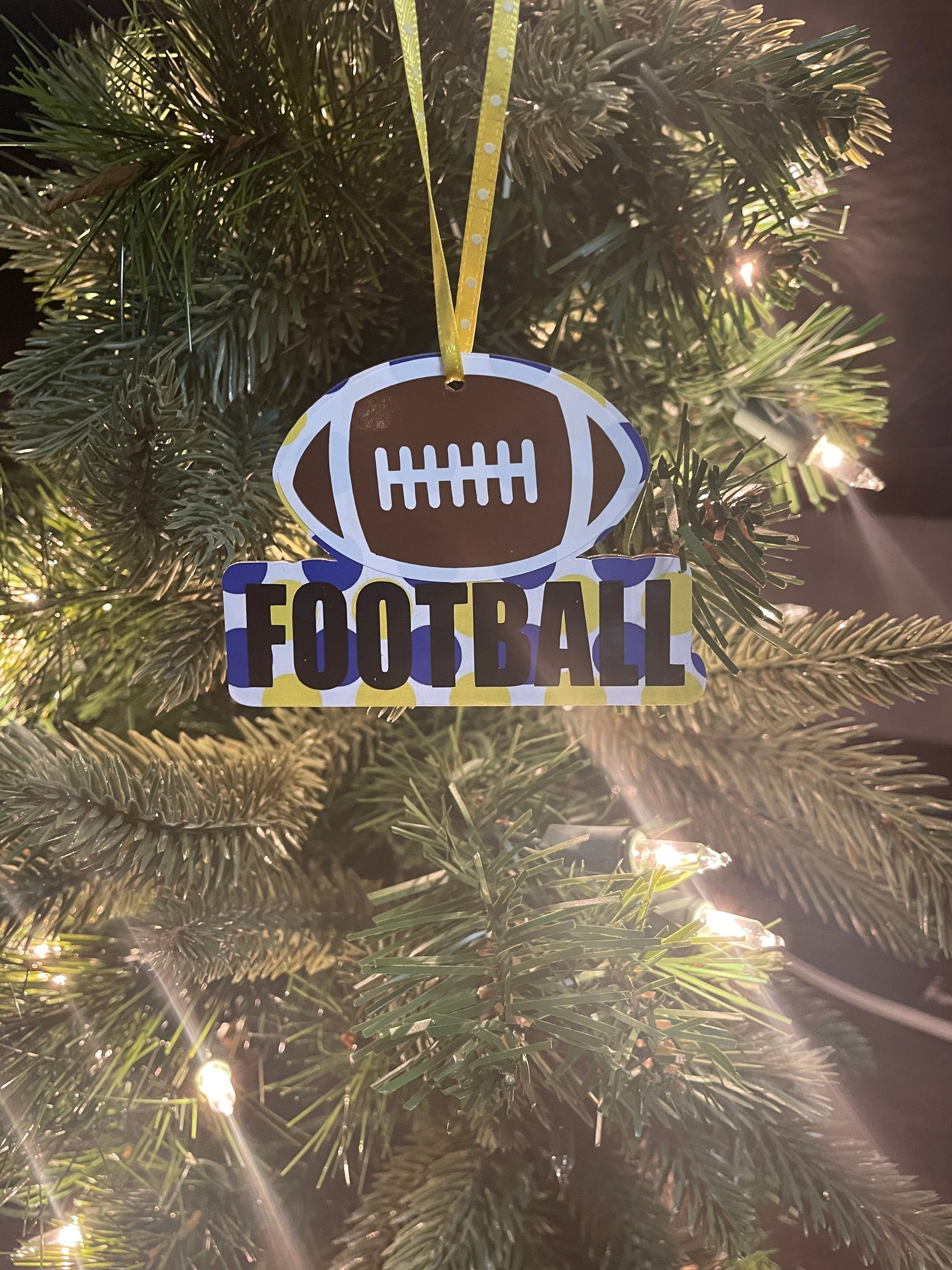 Football christmas ornament top