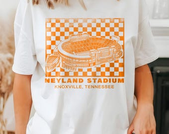 Neyland Stadium Unisex Tshirt, Tennessee Basketball Team tshirt, Checker Knoxville Tennessee shirt, Unisex Jersey Short Sleeve Tee