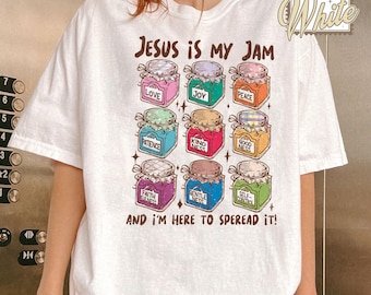 Comfort Colors® Jesus är min sylt kristen skjorta, JESUS Kristus-skjorta, gåva för kristen, rolig Jesus-skjorta, kristen mamma-t-shirt