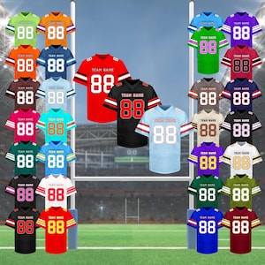 Personalized Football Jersey, Custom Football Shirt, Personalized Team Logo, Concert Jersey, Customize Football Jerseys for Fans of All Ages image 1