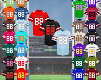 Personalized Football Jersey, Custom Football Shirt, Personalized Team Logo, Concert Jersey, Customize Football Jerseys for Fans of All Ages