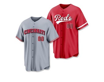 Custom Cincinnati Baseball Jersey, Personalized Team Name & Number Uniform, Game Day Jerseys, Customize Baseball Jersey for Fans of All Ages