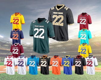 Personalized Football Jersey, Custom Team Shirt, Football Training Jerseys, Concert Jersey, Team Name & Number Jersey, Practice Jerseys