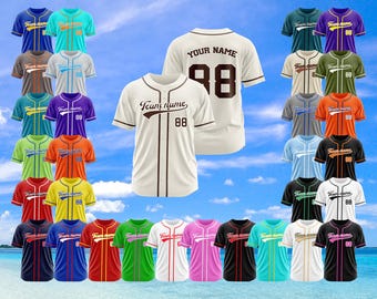 Custom Baseball Jersey, Personalized Baseball Jersey, Custom Name&Number Jersey, Wedding Jerseys, Baseball Shirt for Fans of All Ages