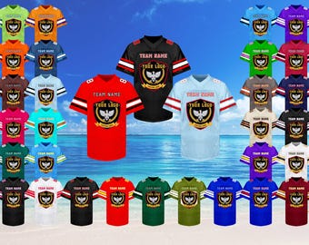 Personalized Football Jersey, Custom Logo Football Shirt, Personalized Team Logo, Customize Football Jerseys for Fans of All Ages