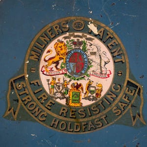 Antique Double-Sided Tramway Sign & Milners Patent-Holdfasts Safe - Rare Transit Memorabilia