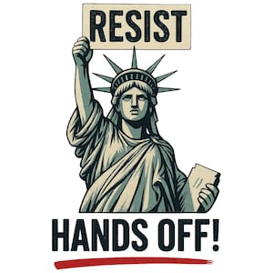 Resist Resistance Statue of Liberty Hands Off Protest SVG PNG, Political Clipart Design for Cricut, Activist Cut File Art, Digital File