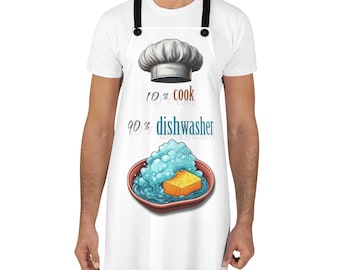 Delantal, delantal de cocina divertido, lavavajillas, delantal humorístico, delantal de cocina, delantal de chef, regalo de cocina