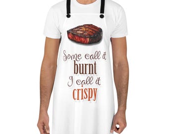 Delantal, delantal de cocina divertido, Brulée, crujiente, delantal humorístico, delantal de cocina, delantal de chef, regalo de cocina