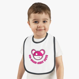 Adorable Baby Bib with Bear Design, Unique Baby Gift, Cute Feeding Accessory, Toddler Bib, Perfect Baby Shower Present, Fun & Functional