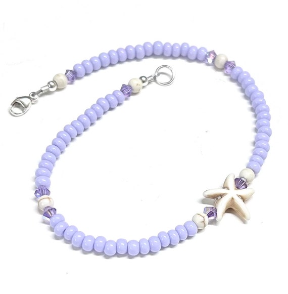 Sterling Silver Clear Crystal & Lapis Anklet Bracelet Sterling Silver Clear Crystal & Lapis Anklet Bracelet