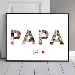 Cornice per collage di foto per la festa del papà, cornice per foto per la festa del papà, collage di foto modificabili, collage di foto per la festa del papà, idea regalo per stampe di regali per papà