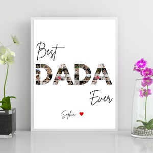 Cornice per collage di foto per la festa del papà, cornice per foto per la festa del papà, collage di foto modificabile, collage di foto per la festa del papà, la migliore idea regalo per stampe DADA