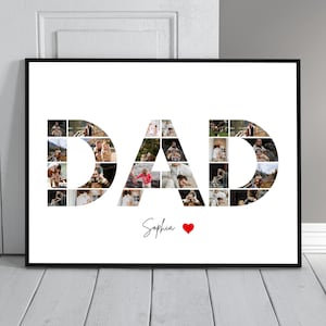 Cornice per collage di foto per la festa del papà, cornice per foto per la festa del papà, collage di foto modificabili, collage di foto per la festa del papà, idea regalo migliore per papà