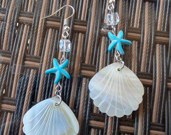 Sea Shell Charm baumeln Ohrringe