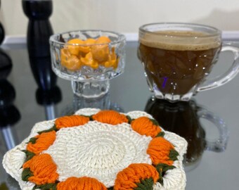 Crochet Pumpkin Coaster Pattern: Beginner-Friendly Fall Decor (PDF Pattern)