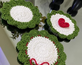 3-in-1 Christmas Coaster Crochet Pattern (PDF )