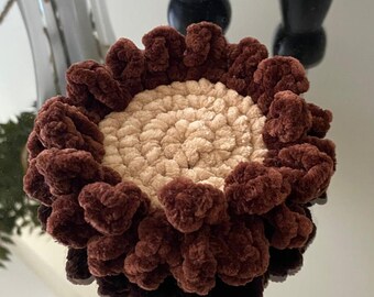 Handmade Velvet Sunflower Coaster