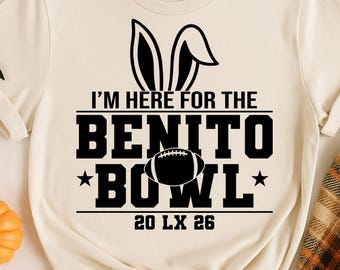 Benito Bowl Bunny Ears Football SVG, PNG, Cut Files (Instant Download)