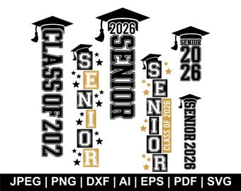 Senior 2026 SVG Bundle: Graduation Cut Files, Sublimation Design (Digital Download)