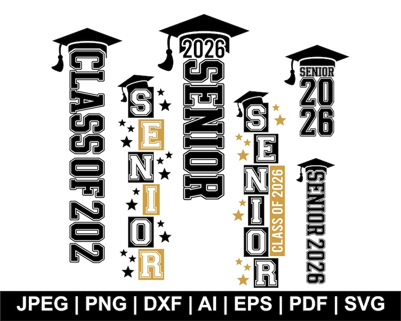 Senior 2026 Svg, Class Of 2026 Svg, Senior 2026 Decor Svg, Graduation 2026 Svg, Sublimation Design, Png Cut Files Cricut, Gift For Her