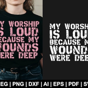 Jesus Svg, My Worship Is Loud Svg, Preppy Christian Women Svg, Bible Verse Svg, Jesus Quote Svg, Gift For Her, Png Cut Files Cricut