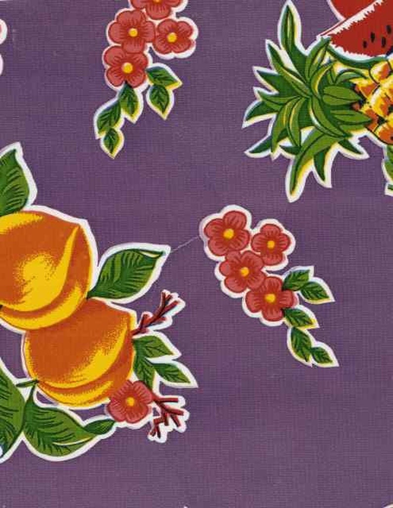 Cane Purple OilCloth Yardage image 1