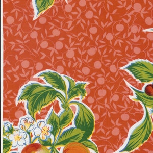 Summer Fruit Red Oilcloth Yardage