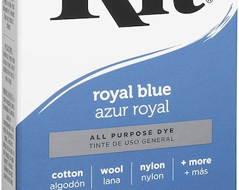 Rit Dye Royal Blue All Purpose Dry Powder Fabric Dye 1 1/8 ounce Concentrated NON-TOXIC