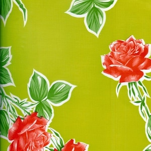 Havana on Lime Oilcloth Yardage