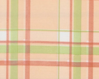 Scot Plaid Pink Oilcloth, Yardage