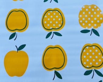 Oilcloth Tremso Yellow Apples with Dots Yardage