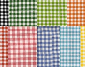 Gingham Check Oilcloth, Full Bolt 12 Yards