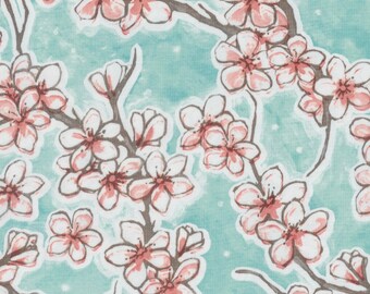 Oil Cloth Fuji on Aqua Blue Full Bolt of 12 Yards