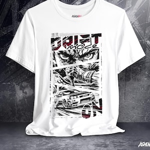 Anime JDM Drift-shirt: Japanse automanga Streetwear, Skyline Speed Racing-T-shirt voor Drifter