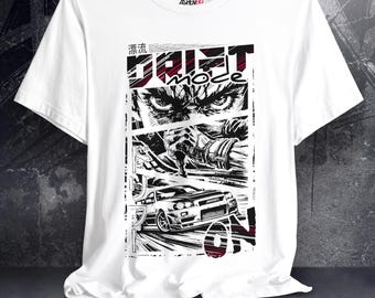 Anime JDM Drift Shirt: Japanese Car Manga Streetwear, Skyline Speed Racing Tee for Drifter