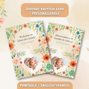 Regalo de bautismo de los Testigos de Jehová | Descarga digital | Regalo de bautismo imprimible para hermano o hermana | Inglés y español | Acceso instantáneo