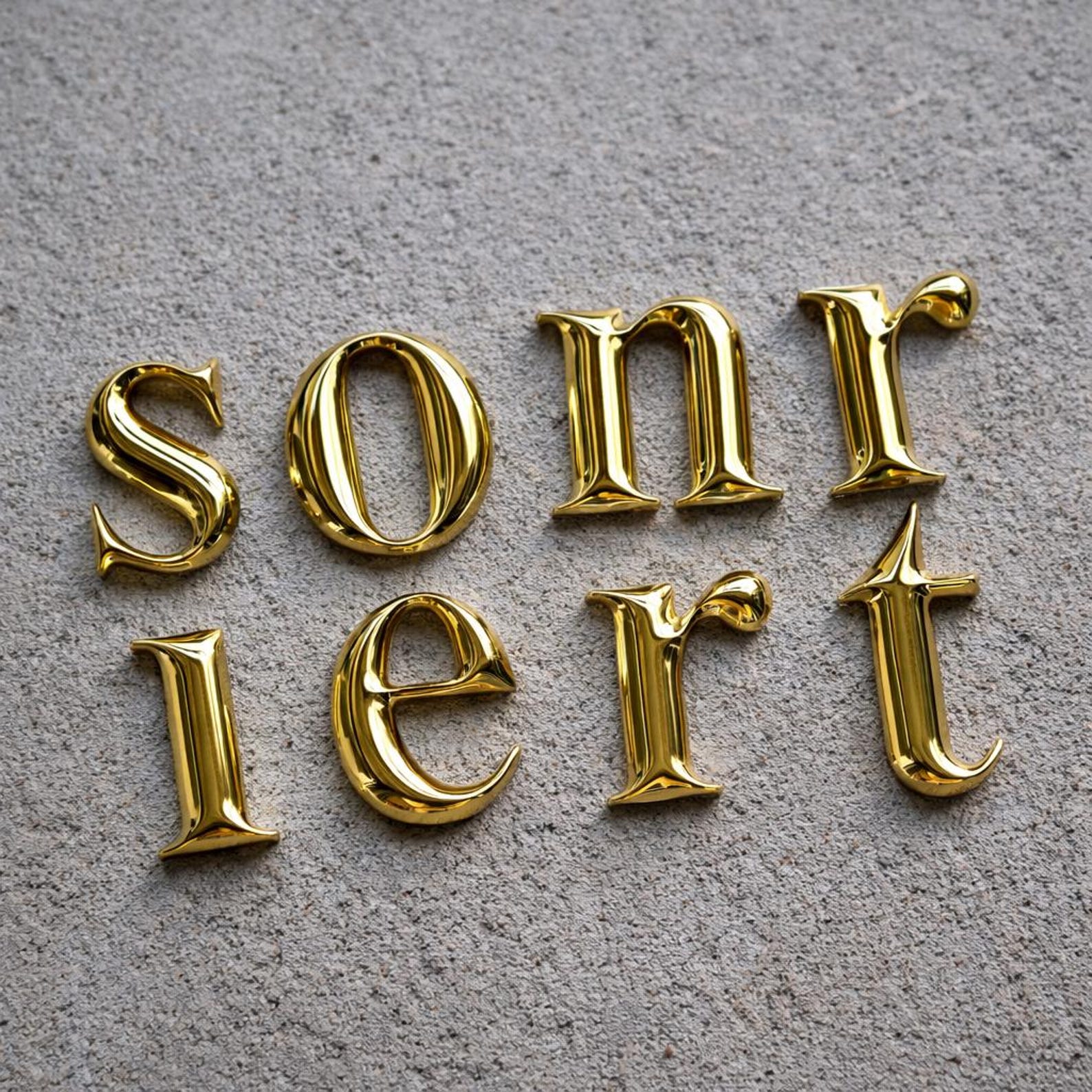 Solid Brass Lettering Personalized Mirrored Solid Brass Letters, Custom 3D Brass Letters ...