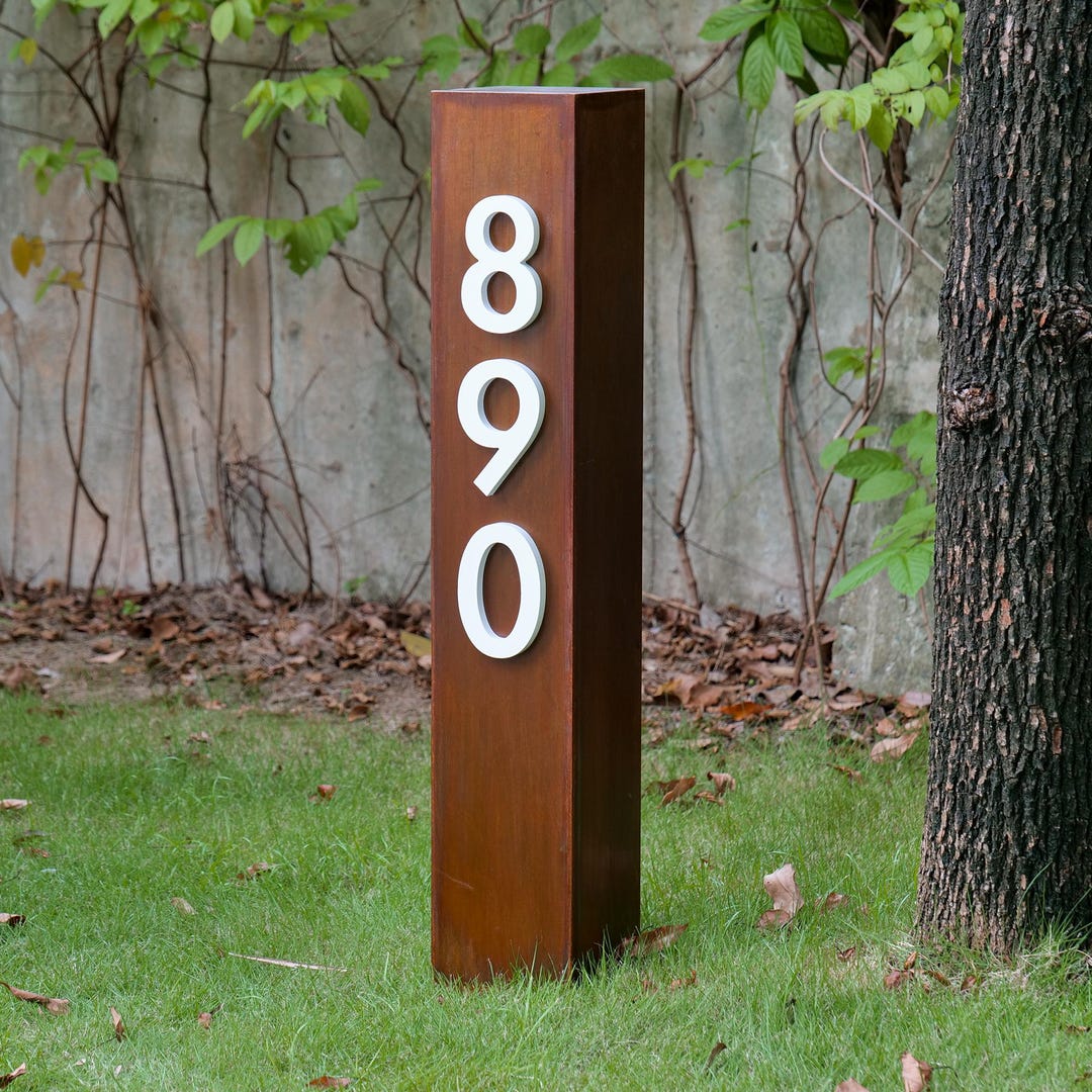 Custom Address Post Yard Sign, Farm Sign, Vertical Sign, Post Sign ...