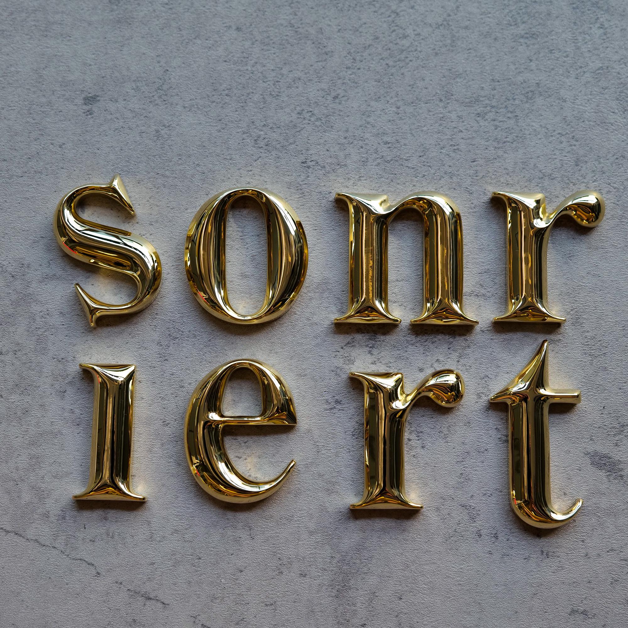 Solid Brass Lettering Personalized Mirrored Solid Brass Letters, Custom 3D Brass Letters ...