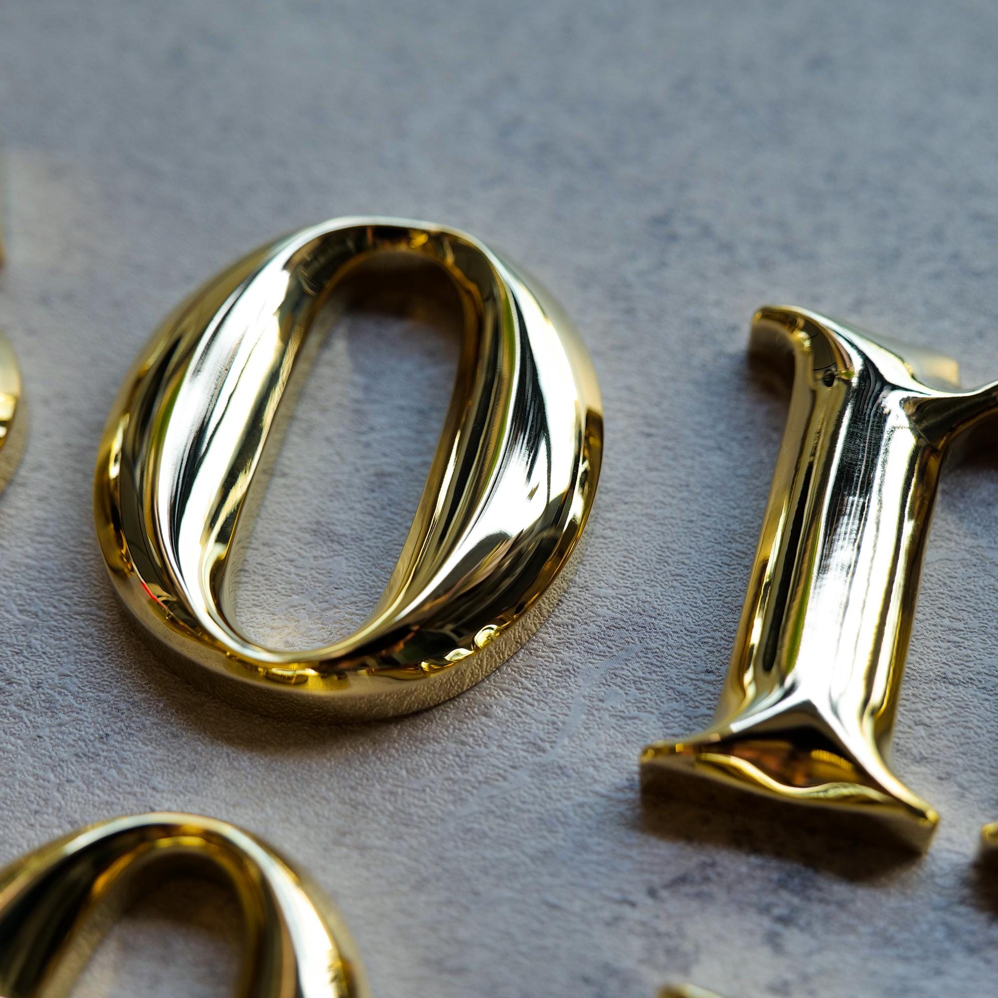 Solid Brass Lettering Personalized Mirrored Solid Brass Letters, Custom 3D Brass Letters ...